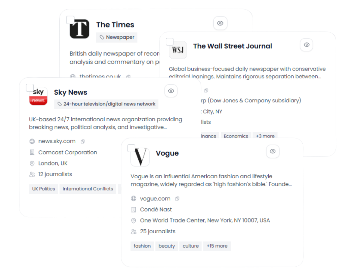 Publications Database Demo - Media Relations Platform